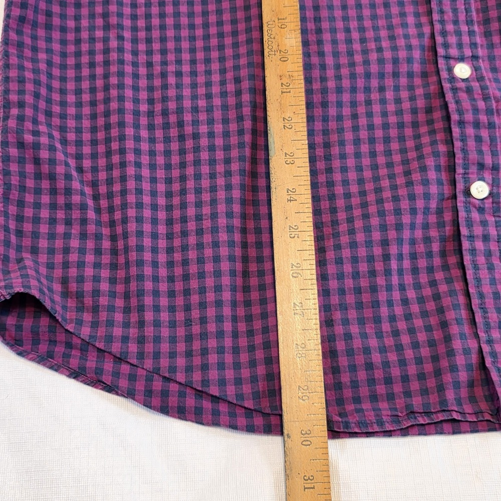 John Bartlett Consensus Button Shirt Men XXL Purple/navy Plaid dadcore cabincore - Picture 6 of 8